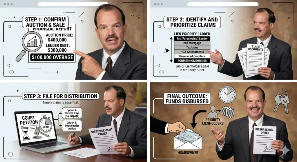 Step by step process of home foreclosure Overages